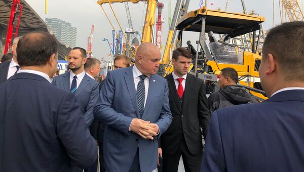 Сергей Цивилев на выставке Bauma China Шанхае, КНР. 27 ноября 2018 Сергей Цивилев на выставке Bauma China Шанхае, КНР. 27 ноября 2018