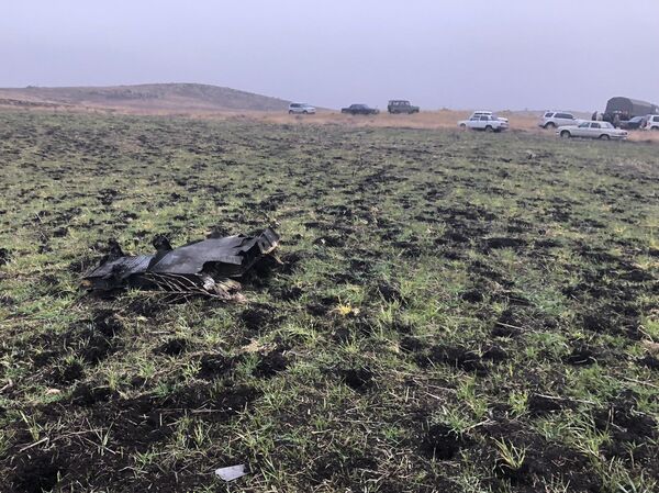 Место падения самолета Су-25 в Армении Место падения самолета Су-25 в Армении