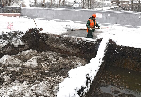 Работа снегоплавильного пункта Мосводостока Работа снегоплавильного пункта Мосводостока