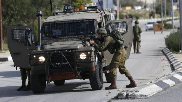 Израильские военные в городе Рамаллах