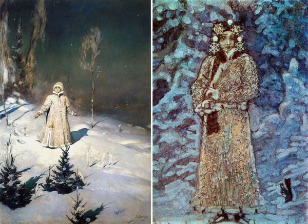 Виктор Васнецов Снегурочка, 1899, ГТГ \\ Михаил Врубель Снегурочка, 1890, Рязанский государственный областной художественный музей им. И.П. Пожалостина Виктор Васнецов Снегурочка, 1899, ГТГ \\ Михаил Врубель Снегурочка, 1890, Рязанский государственный областной художественный музей им. И.П. Пожалостина