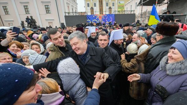 Президент Украины Петр Порошенко во время тура по городам. В Виннице. 13 января 2019 Президент Украины Петр Порошенко во время тура по городам. В Виннице. 13 января 2019