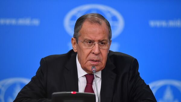 Министр иностранных дел РФ Сергей Лавров на пресс-конференции в Москве Министр иностранных дел РФ Сергей Лавров на пресс-конференции в Москве