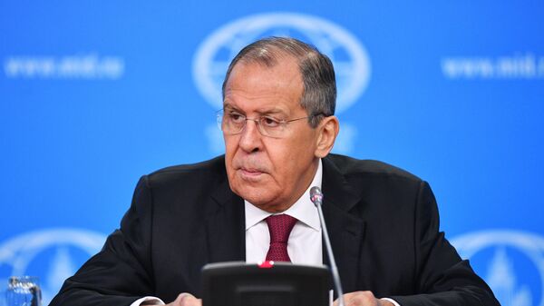 Министр иностранных дел РФ Сергей Лавров на пресс-конференции в Москве Министр иностранных дел РФ Сергей Лавров на пресс-конференции в Москве
