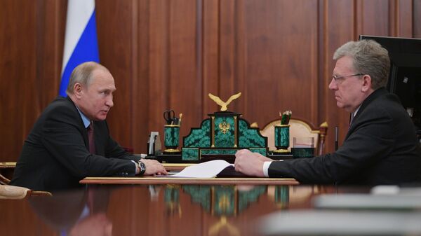 Президент РФ Владимир Путин и председатель Счетной палаты РФ Алексей Кудрин Президент РФ Владимир Путин и председатель Счетной палаты РФ Алексей Кудрин