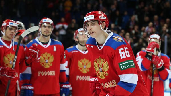 Форвард сборной России Илья Михеев Форвард сборной России Илья Михеев