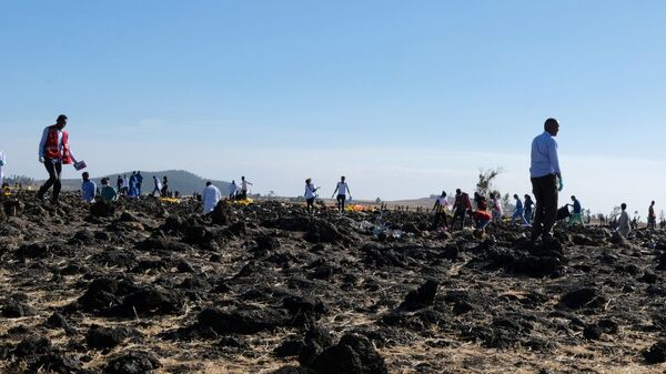 На месте крушения самолета в Эфиопии