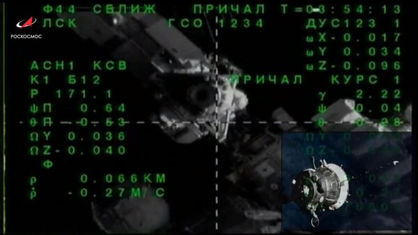 Стыковка пилотируемого корабля Союз МС-12 с МКС Стыковка пилотируемого корабля Союз МС-12 с МКС