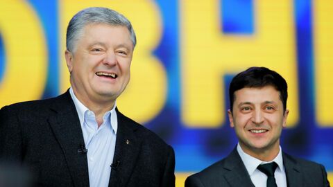 Дебаты кандидатов в президенты Украины Петра Порошенко и Владимира Зеленского Дебаты кандидатов в президенты Украины Петра Порошенко и Владимира Зеленского