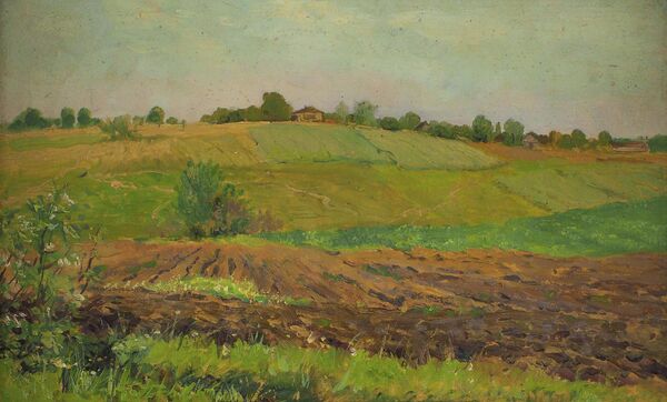 Картина Исаака Левитана Летний пейзаж. Пашня. Конец 1880-х—1890-е Картина Исаака Левитана Летний пейзаж. Пашня. Конец 1880-х—1890-е