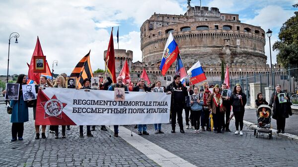 Участники акции Бессмертный полк в Риме Участники акции Бессмертный полк в Риме