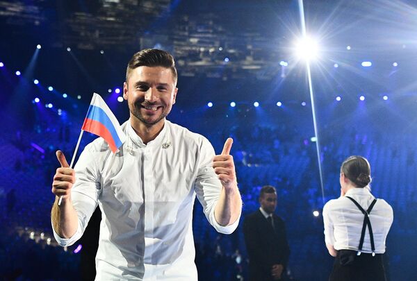 Певец Сергей Лазарев (Россия) после окончания второго полуфинала международного конкурса Евровидение-2019 Певец Сергей Лазарев (Россия) после окончания второго полуфинала международного конкурса Евровидение-2019