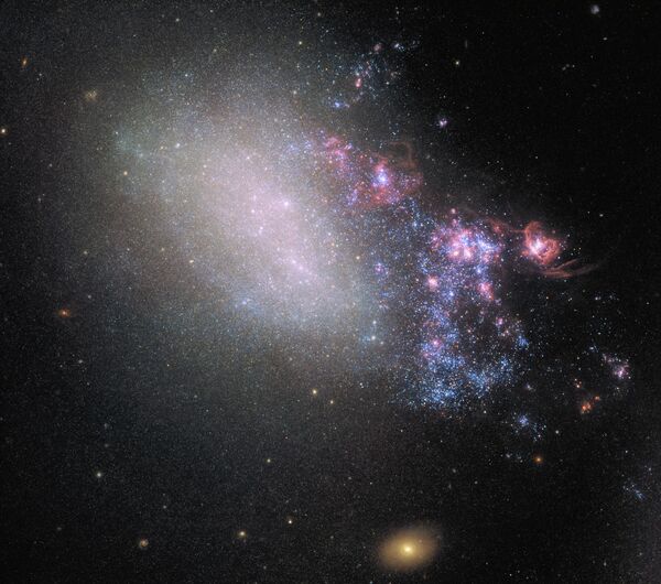 Галактика NGC 4485 в созвездии Гончие Псы Галактика NGC 4485 в созвездии Гончие Псы