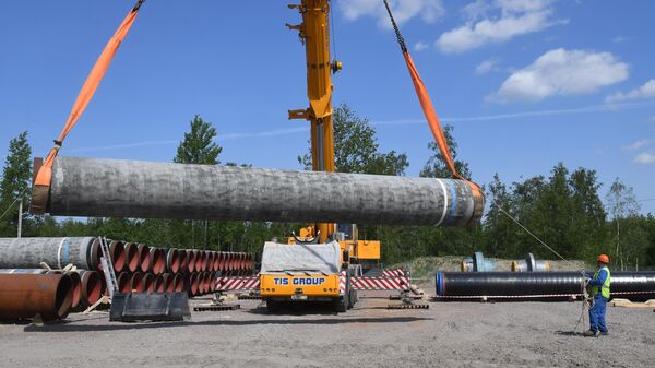Участок строительства газопровода Северный поток-2 в Ленинградской области Участок строительства газопровода Северный поток-2 в Ленинградской области