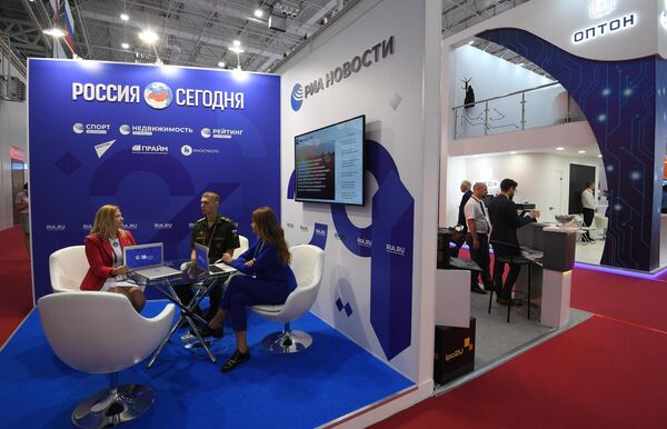 Стенд МИА Россия сегодня на Международном военно-техническом форуме Армия-2019 в КВЦ Патриот Стенд МИА Россия сегодня на Международном военно-техническом форуме Армия-2019 в КВЦ Патриот