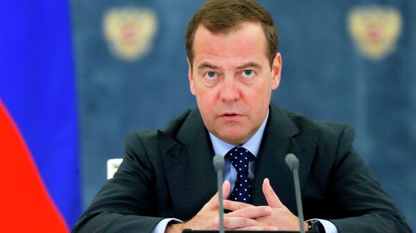  Председатель правительства РФ Дмитрий Медведев проводит совещание с членами кабинета министров РФ. 4 июля 2019