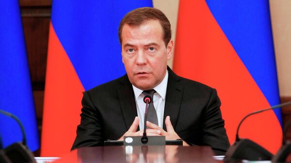 Председатель правительства РФ Дмитрий Медведев проводит совещание в Ставрополе. 12 июля 2019