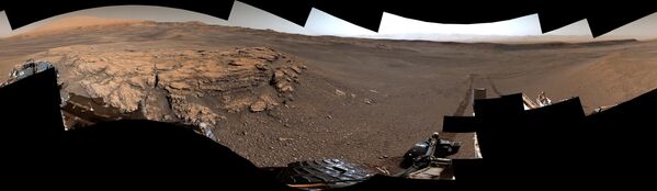 Фотография залежей глины, открытых марсоходом Curiosity на склонах горы Шарп в кратере Гейл Фотография залежей глины, открытых марсоходом Curiosity на склонах горы Шарп в кратере Гейл
