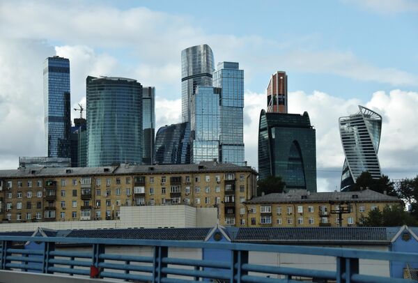 Небоскребы делового центра Москва-сити Небоскребы делового центра Москва-сити