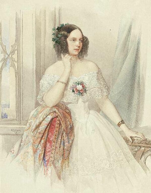 Портрет великой княжны Марии Николаевны (1825-1846)
В.И. Гау. 1844 г. Портрет великой княжны Марии Николаевны (1825-1846)
В.И. Гау. 1844 г.