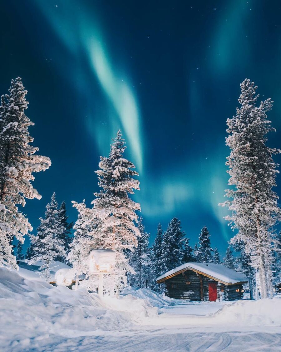 Северное сияние в Лапландии Северное сияние в Лапландии