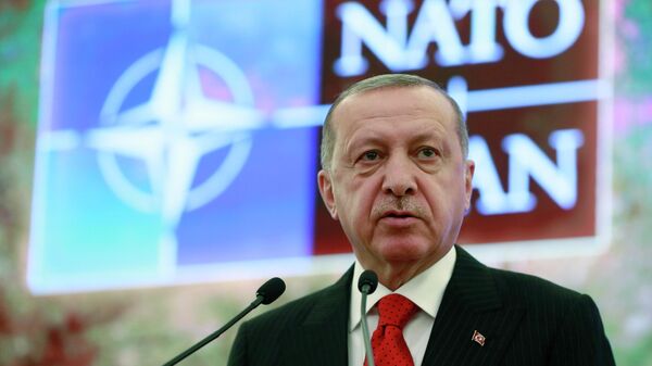 Президент Турции Реджеп Тайип Эрдоган выступает на заседании НАТО в Анкаре Президент Турции Реджеп Тайип Эрдоган выступает на заседании НАТО в Анкаре