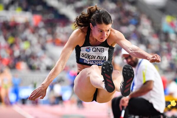 Елена Соколова на чемпионате мира по легкой атлетике в Дохе Елена Соколова на чемпионате мира по легкой атлетике в Дохе