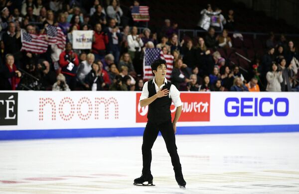 Натан Чен во время этапа Skate America Натан Чен во время этапа Skate America