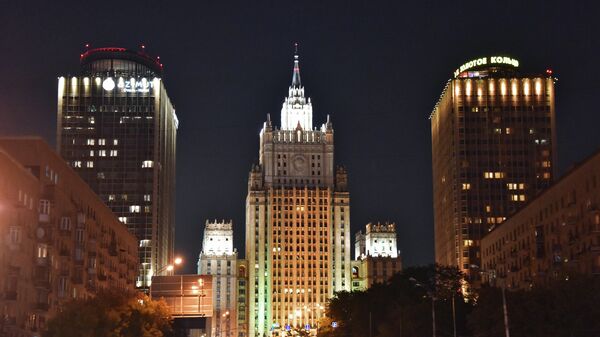 Здание Министерства иностранных дел России на Смоленской-Сенной площади в Москве Здание Министерства иностранных дел России на Смоленской-Сенной площади в Москве