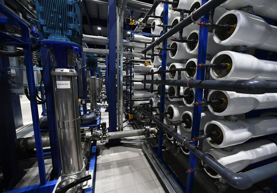 Участок угольных фильтров очистных сооружений на Московском нефтеперерабатывающем заводе Участок угольных фильтров очистных сооружений на Московском нефтеперерабатывающем заводе