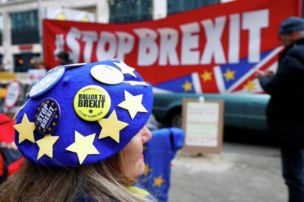 Акция противников Brexit в Брюсселе Акция противников Brexit в Брюсселе