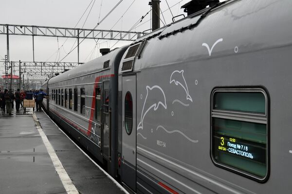 Первый именной состав Таврия, который отправится из Санкт-Петербурга в Севастополь. 23 декабря 2019 Первый именной состав Таврия, который отправится из Санкт-Петербурга в Севастополь. 23 декабря 2019