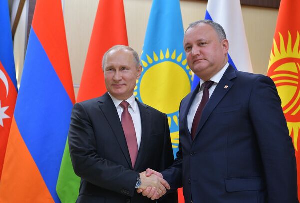 Президент РФ Владимир Путин и президент Республики Молдова Игорь Додон Президент РФ Владимир Путин и президент Республики Молдова Игорь Додон