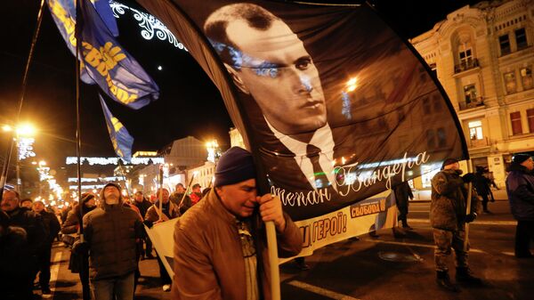 Шествие в честь Степана Бандеры в Киеве. 1 января 2020 Шествие в честь Степана Бандеры в Киеве. 1 января 2020