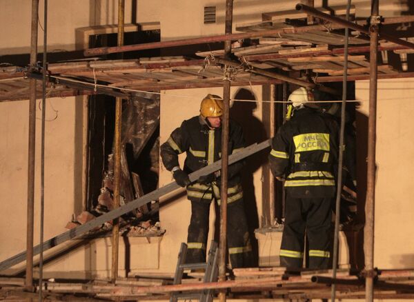 Обрушение дома на Старом Арбате в Москве Обрушение дома на Старом Арбате в Москве