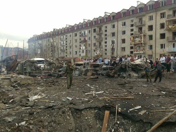 На месте теракта в Назрани На месте теракта в Назрани