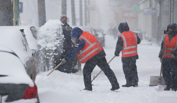 Сильный снегопад в Москве Сильный снегопад в Москве