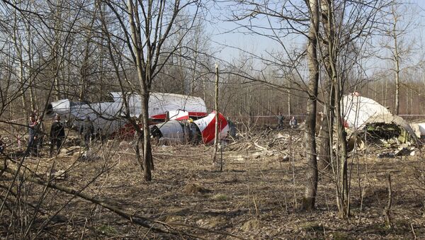 Место падения польского самолета Ту-154 под Смоленском Место падения польского самолета Ту-154 под Смоленском