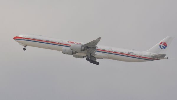 Аэробус A340 авиакомпании China Eastern Airlines. Архивное фото Аэробус A340 авиакомпании China Eastern Airlines. Архивное фото