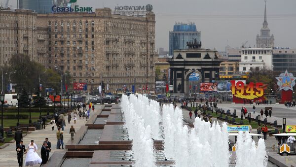 На Поклонной горе в Москве На Поклонной горе в Москве