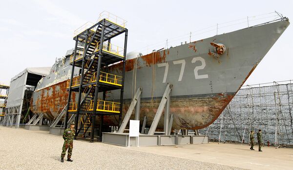 Корпус торпедированного южнокорейского корвета Чхонан (Cheonan) Корпус торпедированного южнокорейского корвета Чхонан (Cheonan)