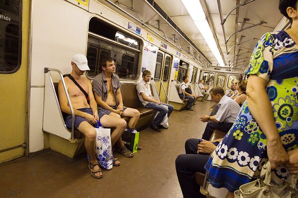 Жара в московском метро Жара в московском метро