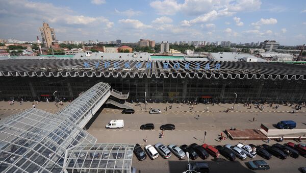 Курский вокзал в Москве. Архивное фото Курский вокзал в Москве. Архивное фото