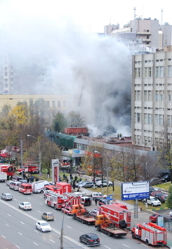 Пожар в центре Москвы Пожар в центре Москвы