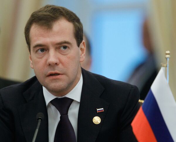 Дмитрий Медведев выступает на заседании Третьего Каспийского саммита Дмитрий Медведев выступает на заседании Третьего Каспийского саммита
