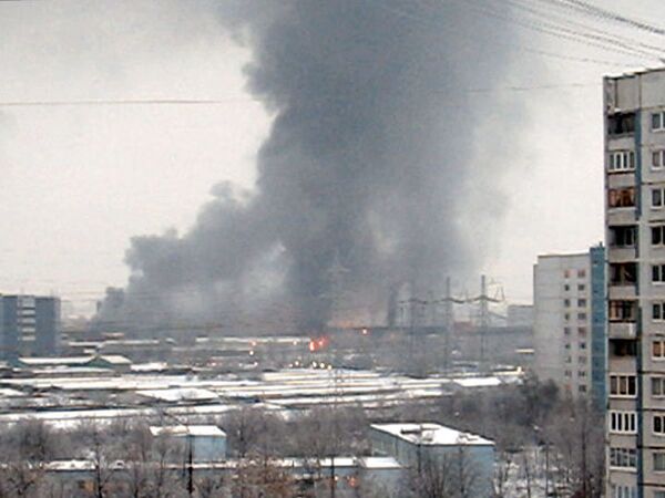 Пожар на северо-востоке Москвы Пожар на северо-востоке Москвы