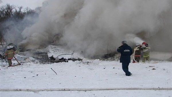 На месте падения Ан-148 в Белгородской области На месте падения Ан-148 в Белгородской области