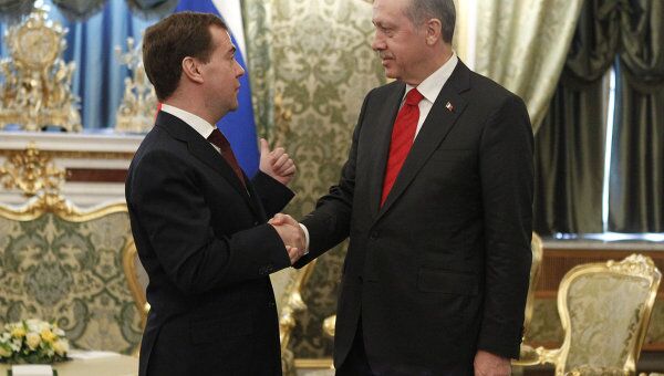 Президент РФ Дмитрий Медведев и премьер-министр Турции Реджеп Эрдоган в Кремле Президент РФ Дмитрий Медведев и премьер-министр Турции Реджеп Эрдоган в Кремле