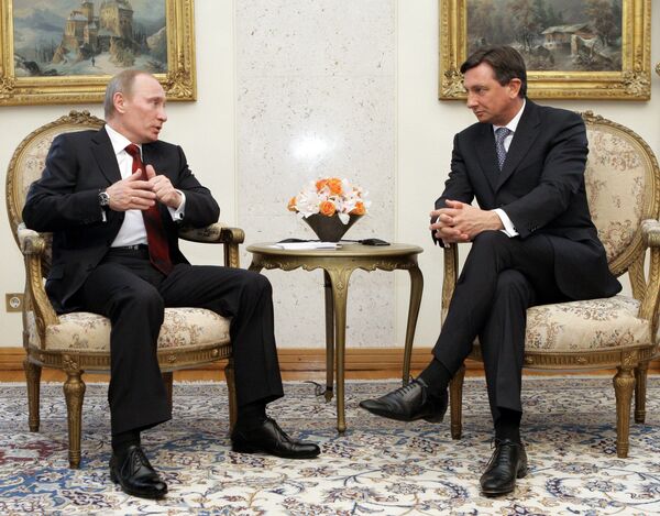 Беседа В.Путина с председателем правительства Республики Словении Б.Пахором Беседа В.Путина с председателем правительства Республики Словении Б.Пахором