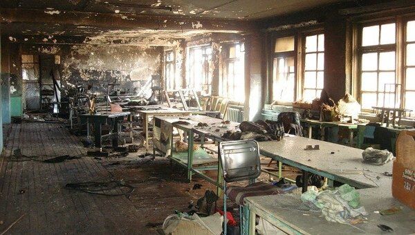 Пожар в колонии в Забайкальском крае Пожар в колонии в Забайкальском крае